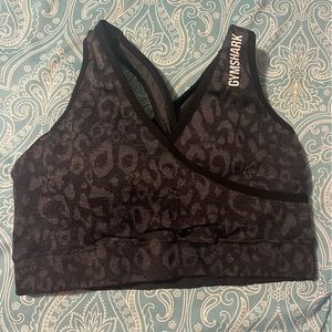 Gymshark sports bra size small black cheetah